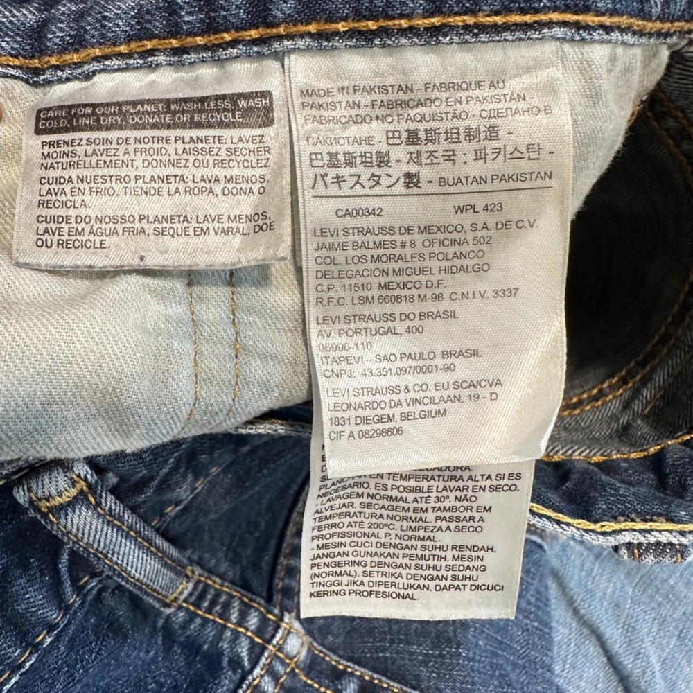 Levi's 559 Relaxed Straight Jeans Mens 38x30 Blue Dark Wash Clasic Denim‎ - Picture 7 of 12